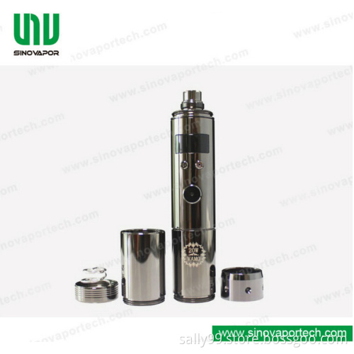 Hotselling E Cigarettes Vamo 6 Stainless Steel Vamo Dry Herb Vaporizer Vamo 30w 18350/18650 Battery
